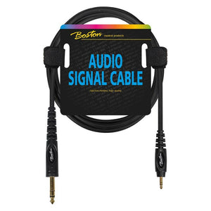 Audio signal cable, 3.5mm jack stereo to 6.3mm jack stereo, 3.00 meter