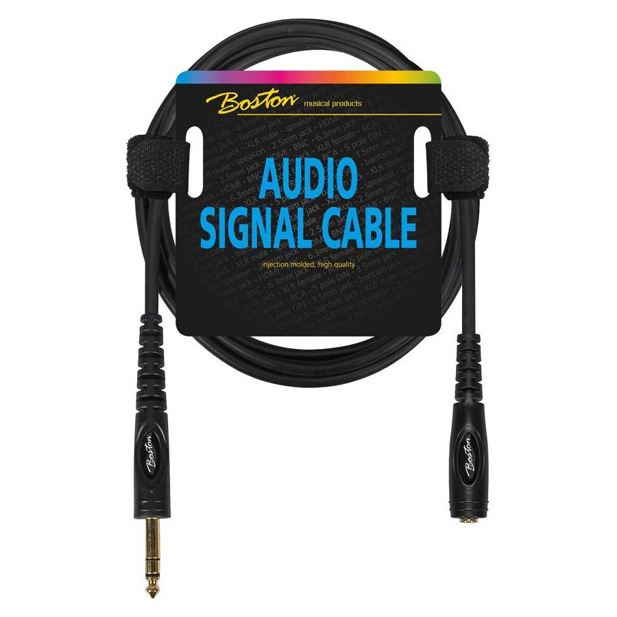 Boston Audio Signal Cable, 6.3mm female jack stereo to 6.3mm jack stereo, 3.00 meter