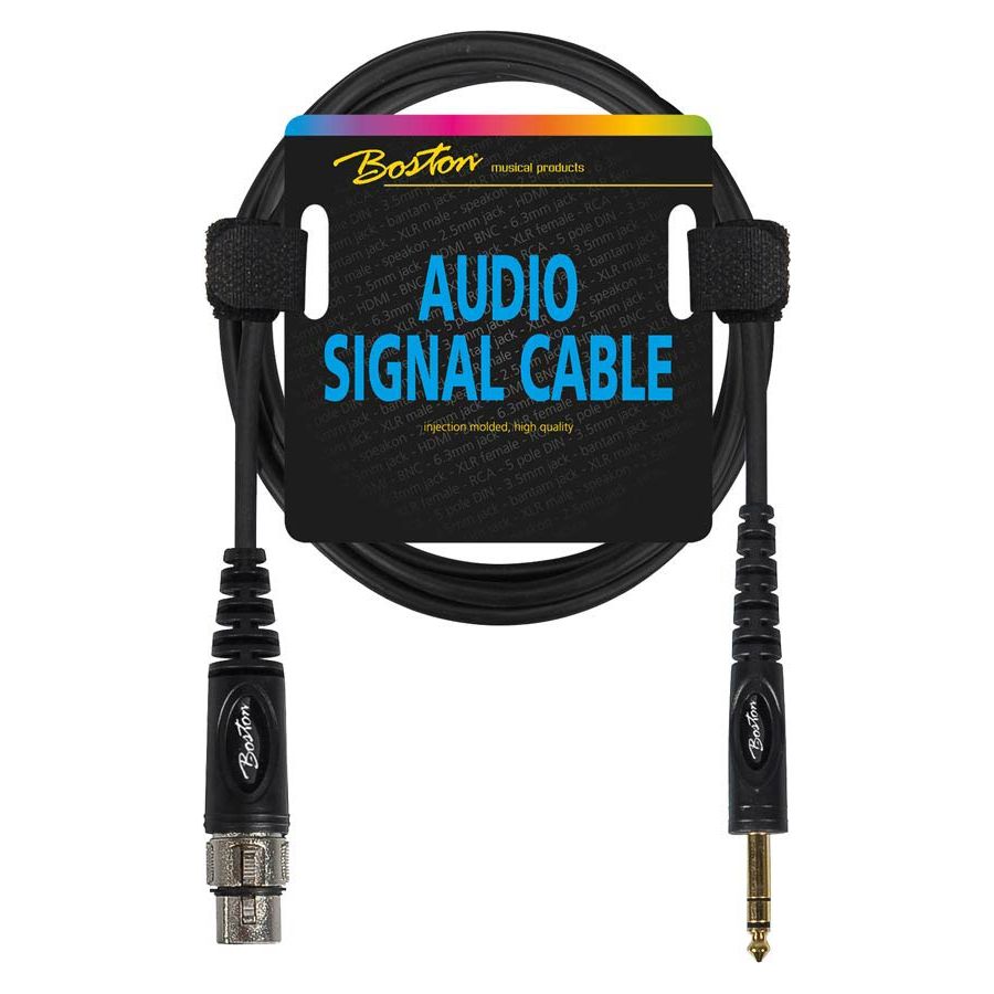 Boston Audio Signal Cable, XLR female to 6.3mm jack stereo, 3.00 meter