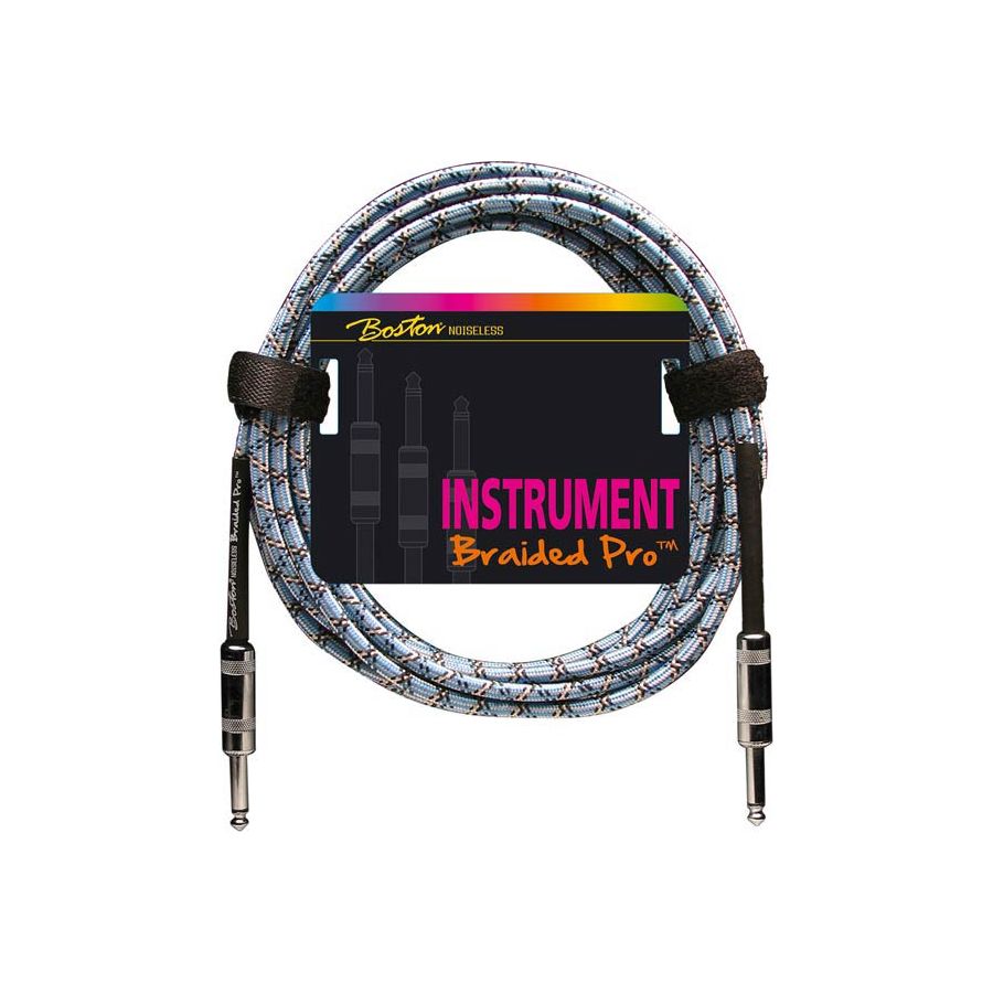 Boston Instrument Cable - Vintage Blue, 3 Meters, 2 x Metal Jack