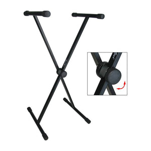 Boston Keyboard stand, with 35cm top tubes, X-model, twist lock, black