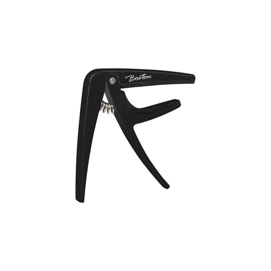 Boston Spring Loaded Capo For Ukulele/Mandolin/Banjo Black Front View