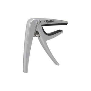 Boston Spring Loaded Capo For Ukulele/Mandolin/Banjo Titanium Front View