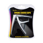 Boston Spring Loaded Capo for Acoustic or Electric Guitar Silver Front View