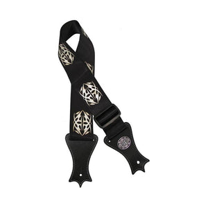 GST-141-BK | Gaucho Icon Series guitar strap, Mask print