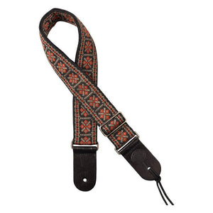 GST-181-RG | Gaucho Traditional Series guitar strap, Red / Grey