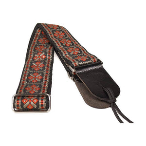 GST-181-RG | Gaucho Traditional Series guitar strap, Red / Grey 2