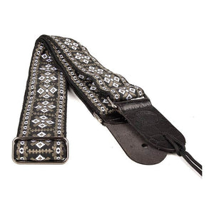 GST-181-WG | Gaucho Traditional Series guitar strap, White / Grey 2