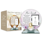 Glass Votive Light Holder/Photo Plaque/Her Smile - 87464
