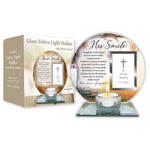 Glass Votive Light Holder/Photo Plaque/His Smile - 87465