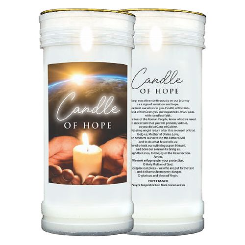 Pillar Candle - Pope Francis Corona Virus Prayer