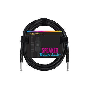 Speaker cable, black, jack - jack, 2 x 1,5mm, 10 meter