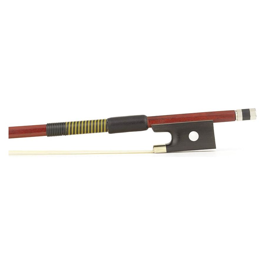 Violin Bow (1/2 Size) - Brazilwood, Octagonal Stick, Ebony Frog with Single Eye, Whalebone Imitation 3