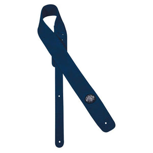 guitar strap, blue suede top, blue suede back